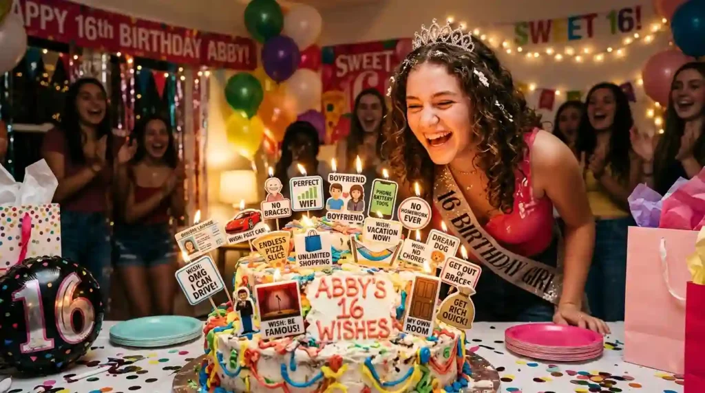 Funny 16 Wishes Candles
