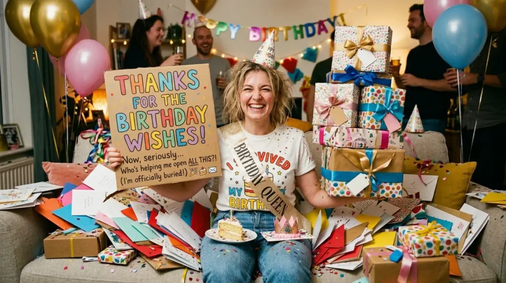 Funny Thank You for the Birthday Wishes