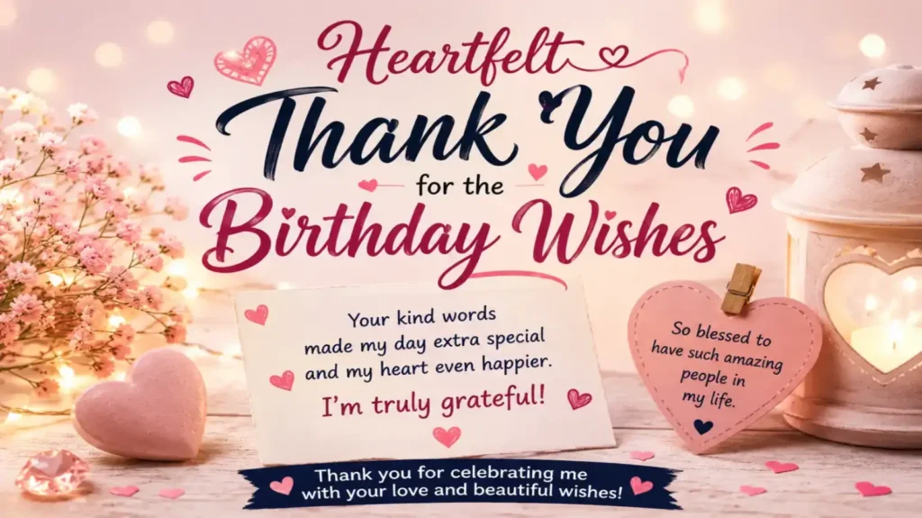 Heartfelt Thank You for Birthday Wishes