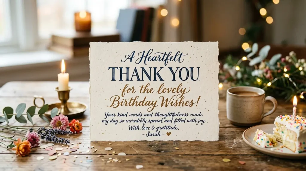 Heartfelt Thank You for the Birthday Wishes