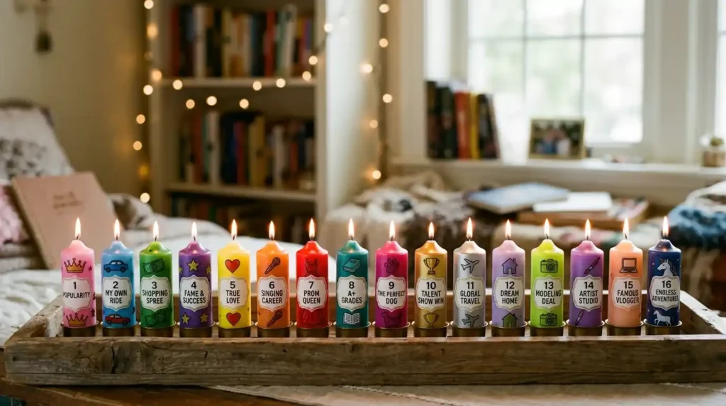 Romantic 16 Wishes Candles