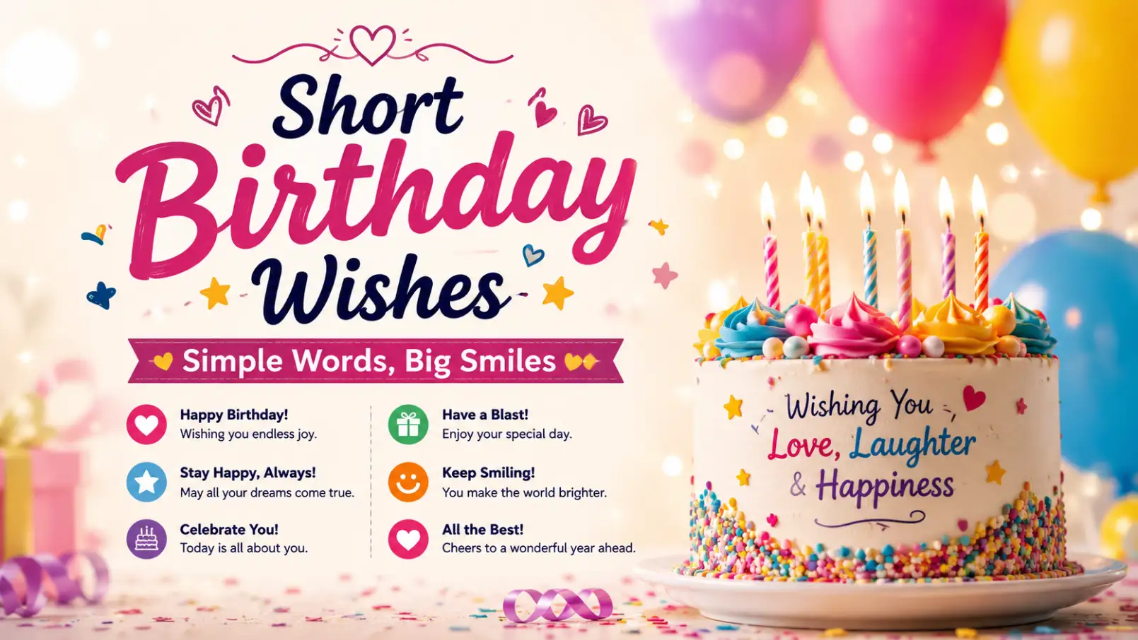 short birthday wishes