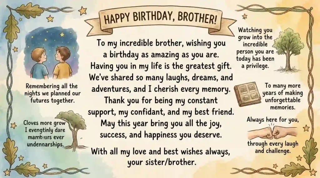 Heart Touching Birthday Wishes for Brother