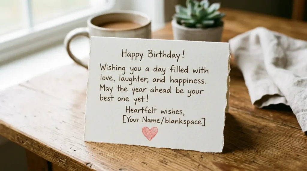 Heartfelt Happy Birthday Wishes Simple Text